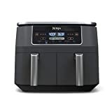 Ninja DZ201 Foodi 8 Quart 6-in-1 DualZone 2-Basket Air Fryer with 2 Independent Frying Baskets,...