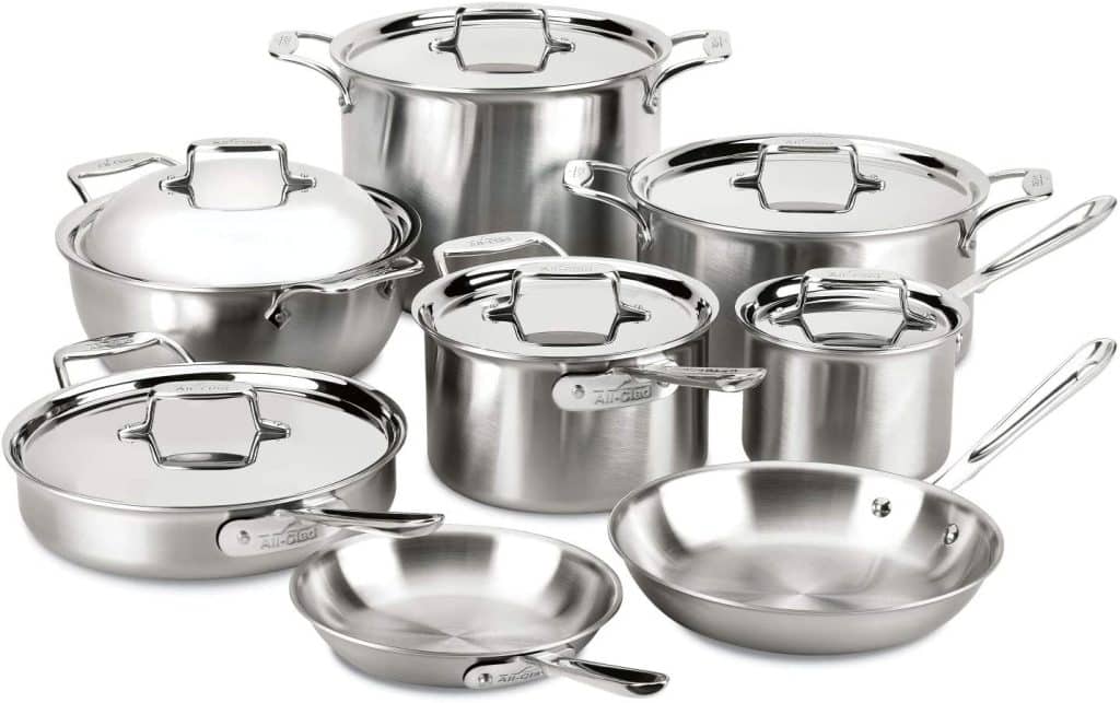 All-Clad D5 5-Ply Brushed Stainless Steel Cookware Set